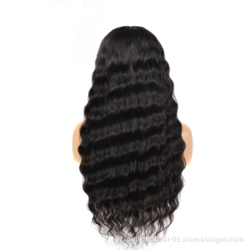 Superfect Wholesale Virgin Remy Hair Lace Front Wigs Loose Deep Wave Closure Front Wig Brazilian Hair Pre plucked For Women